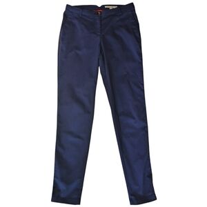 Boden High Mid Rise Tapered Leg Blue Chino Trousers w/ Rhinestones - Sz 6